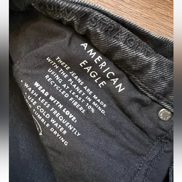 American Eagle Curvy Straight Black Charcoal Women’s Size 6 - Picture 5 of 8